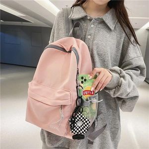 Moda de mochila Mulheres Mochila Bolsa de viagem à prova d'água para meninas Lazer Solid College Bookbag Rucksack Lady Small