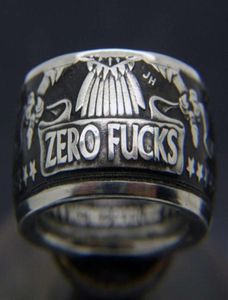 Minfi Antique Morgan Silver Ring Half Dollar Zero Fxxks Ring The United States of America8671072