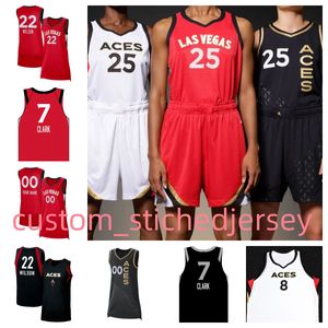 2024 Las Women Basketball Vegas Aces Jersey A'ja Wilson Kelsey Plum Jackie Young Chel sea Gray Candace Parker Alysha Clark Kierstan Bell Kiah Stokes Sydney Colson