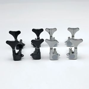 Accessories A Set 4 Pcs Fish tail Buttons Bass String Tuners Tuning Pegs keys Machine Heads For Electric Bass Guitar