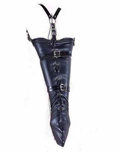 BDSM Bondage Sex Toys Sexy PU Leather Over Shoulder Arm Binder Slave Fetish One Armbinder Glove Restraint Adult Bondage Kit1830984