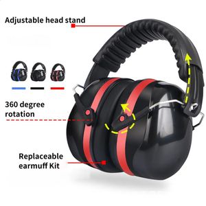 Antinoise Ear Protector Ear Muff Hearing Protection Soundproof for Shooting Earmuffs Earphone Noise Redution Workplace Safety 240428