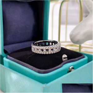 Band Rings Designer Ring Jewelry for Women Diamond Sterling Sier Versátil como um estilo de aniversário de presente Estilo muito entrega dh9lu