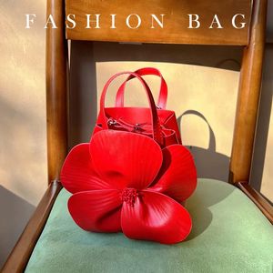 Womens Elegant Handbag Party Evening Shoulder Bags Design Flower Clutches Bag Small Tote Wedding Purse GirlsRed 240430
