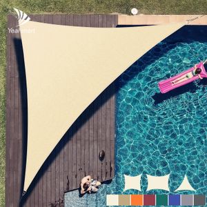 Wasserdichtes Dreieck Sun Shade Segel Baldachin 98%UV Block Sonnenunterkünfte für Aktivitäten im Freien Einrichtungen Hinterhof -Markisen -Campingzelte 240417