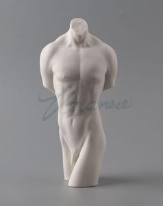 Willoni Ceramic Decoration Glazed Halfbody Naked Męska rzeźba Urodziny Urodziny rzemiosło Dekoracja Dekoracja Postać Stary Statua5935271