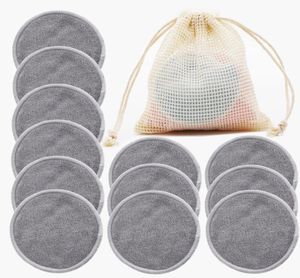 Reusable Bamboo Makeup Remover Pads Washable Rounds Cleansing Facial Cotton Make Up Removal Pads Tool2418792