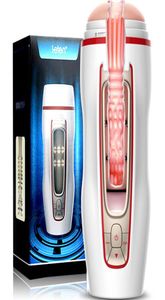 Leten Automatic Male Masturbator Pussy Cup Pocket Artificial Vagina 49 Modes Strong Vibrator Masturbation Sex Toy For Man S9192786434