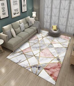 Nordisk marmormatta för vardagsrumsområde mattor antislip badroom stort matta soffbord mat sovrum yoga pad hem dekor16074574