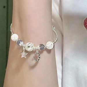 Armreifen 1pcs Mode Opal Mondstein Kristallstar Mond Anhänger Armband Einfache süße Frauen Damen Geburtstag Schmuck Geschenk