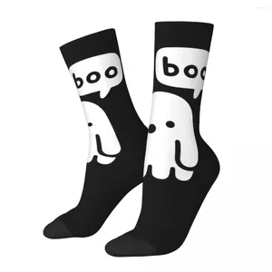 Женские носки призрак неодобрения Spooky Season Vintage Stockings Мужчины мягкие бегущие зимние печать против скольжения
