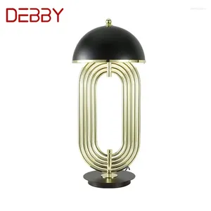 Lâmpadas de mesa Debby Modern Led Lamp Design E27 Black and Gold Creative Desk Light Home Decorativa para o quarto da sala de estar do saguão quarto