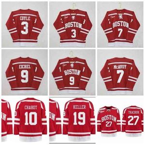 CEOC202 Boston University Hockey 9 Jack Eichel 7 Charlie McAvoy 3 Charlie Coyle Clayton Keller Diffley Thomas Chabot Brady Tkachuck NCAA Jersey