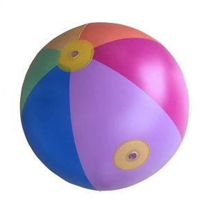 Uppblåsbara barn Sprinkler Toy KDIS Rainbow Ball Water Balloon Toy för utomhus bakgård Lawn Beach Swimming Pool 240423