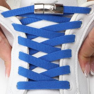 Peças de sapato 1 par Pressione Lock sem amarração Shoes sem laços para cadarços para tênis sapatos elásticos planos renda crianças adultos tieless cadarço