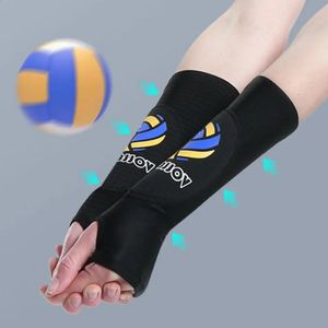 1 çift streç voleybol kolu kolları koruma ile spor kol korumaları kadınlar için koruma parthumb deliği eğitim kol korumaları erkekler 240430