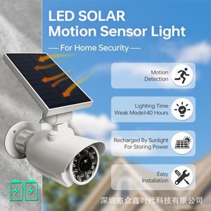Câmera de simulação de células solares ao ar livre Monitor Falso com lâmpada de indução LED