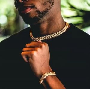 Designer Halsketten kubanische Verbindung Goldkettenketten Männer Kurzhaar Miami Cuba Kette Halskette Großer Hüfthop Rapper Kette Halskette Männer 3380186