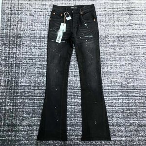 Erkek kot d89 mor yüksek kaliteli erkek parlama kot pantolon sıkıntılı motosiklet bisikletçisi jean rock sıska ince yırtık delik şerit şık yılan nakış denim pantsl4