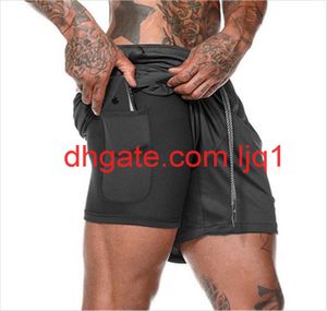 Double layer summer men039s beach pants large shorts mesh 5point breathable training pants sports casual pants2554646