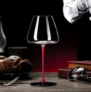 Crystal Glass Red Wine Tritic Tiblelet Black Bottom Champagne Borgonha Bordeaux Barware Cerimônia Business Presente 240429