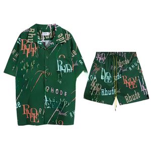 Rhude Designer Men Shirt Set Rhude koszule i krótki garnitur Męs