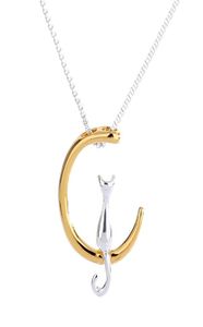 selling new simple temperament cute moon cat pendant necklace clavicle chain animal pendant manufacturers jewelry gift wholes7967117