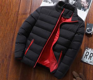 Men039s Jackets fashion high collar solid color thick cotton casual windproof jacket4525744