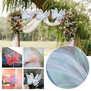 Party Decoration 50cm Giant Artificial Butterfly Handmade Silk Yarn Crafts Wedding Arch Holiday Display Decor Po Props