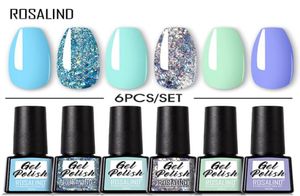 Kits de arte unhas Conjunto de polimento de gel 6pcs Mergulhe os vernizes UV HybryDowe para manicure necessidade de casaco de primeira linha curado kit55666908