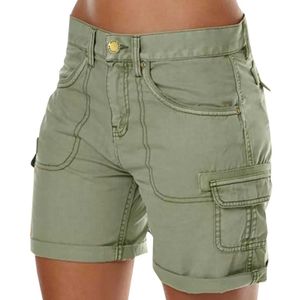 Women's Shorts Straight Retro Basic Cozy WomenS Cargo Shorts Loose Solid Color Mini Pant Summer Beach Shorts Buttons Short Hot Pants Trousers Y240504