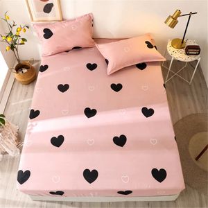sheet Linens King Size Heart-shaped Fitted Bed Sheets Set For Double Bed sabanas Mattress Cover With Elastic Bonenjoy 1 pcs Bedding 240428