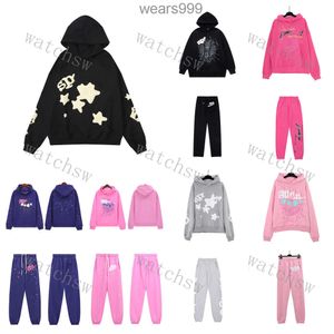 Hoodie Mens Designer Young Thug Hip Hop Men Womens High Quality Foam Print Mesh Pink Sweatshirt Jumper BFRN