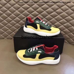 Prades skor Americas designer pradshoes sneakers cup skor patent läder nylon topp märke mens skateboard mesh löpare casual utomhus promenad 38-46