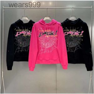 Young Thug 555555 Men Women Hoodie High Quality Foam Print Web Graphic Pink Sweatshirts Y2k Pullovers Fashion Loose Hooded Jumper Tops Clothing GM39 IQDJ