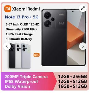 Xiaomi Redmi Note 13 Pro Plus 5G Dimensity 7200 Ultra 200MP Triple Cameras 120W 512GB NFC