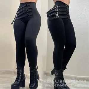 Frauenhose Damenhosen 2024 schwarze hohe Taille schlank für Frauen