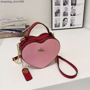 High Quality Classic 5A Brand 75% Discount 2024 Classic Colorful Handheld Love Bag Fashionable Letter Heart Shaped One Shoulder Crossbody Womens Bags