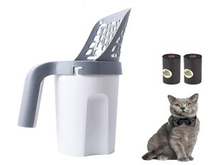 Кошачья лопата Self Chileing S Scooper с пакетами с отходами портативные бокс -инструменты Pet Supplies 2205102635903
