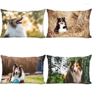 Pillow Rectangular Pillowcase Long-haired Shepherd Dog Home