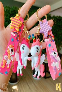 FashionUnicorn Pony Cartoon Keychain Cute Doll Schoolbag Pendant Car Ring Pendant Gift6940070