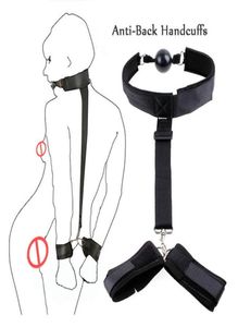 Open Mouth Gag Ball Harness Restraints Erotic Games With Handcuffs Slave Fetish BDSM Bondage Adult Game Sex Toys For Couples7796221