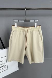 Calça feminina 2024 Moda Casual casual solto Cantura elástica de Mid-Waist Versátil shorts versáteis de cinco pontos 0325