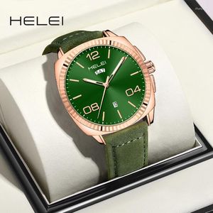 Wristwatches HELEI Promotional Model Business High-end Helmsman Series Multi-function Quartz Movement 2024 Men's Watches