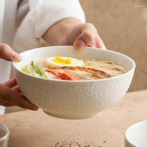 Geschirrsets Sets Noodle Bowl Haushaltsreis hohes Erscheinungsbild White TableWares 2024 Einfacher Keramiksalat Instant