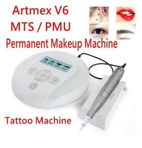 Cyfrowa półprzewodowa maszyna do tatuażu makijażu MTS PMU System brwi Lip Eyeliner Derma Pen Artmex V6 DHL5448193