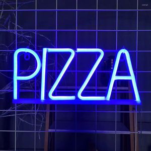 Lampade da tavolo Neon Light Pizza Lettera LED LED Risparmio di energia Free Wall Art Decor decori lampada per un vibrante durevole