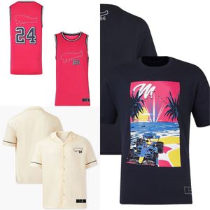 2024 YENİ F1 Özel Baskı T-Shirt Formül 1 Team Beyzbol Forması T-Shirt Yarış Hayranları Büyük Boy T-Shirt Erkekler Sports Solsuz T-Shirt