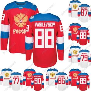 KOB 2016 VM -teamet Ryssland Hockey Jerseys WCH 90 Namestnikov 89 Nesterov 88 Vasilevkskiy 87 Shipachev 86 Kucherov 79 Markov 77 Telegin