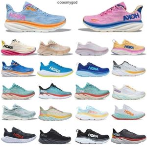 Frakt gratis sommarskor Kah One Running Shoes Clifton 9 8 X2 Cloud Blue Summer Song Cyclamen Men Women Outdoor Trainers 36-45